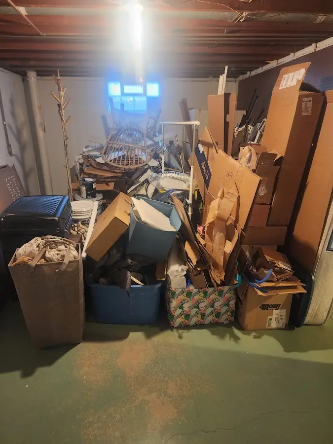 Roll-off dumpster container at job site for 20 Yard Dumpster Rental in Plymouth